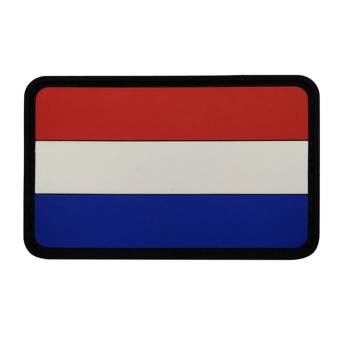 Netherlands Flag PVC Rubber Velcro Patch