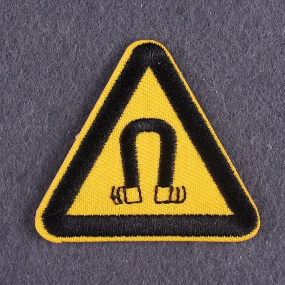 Warning Sign 'Magnetic Field' Embroidered Patch