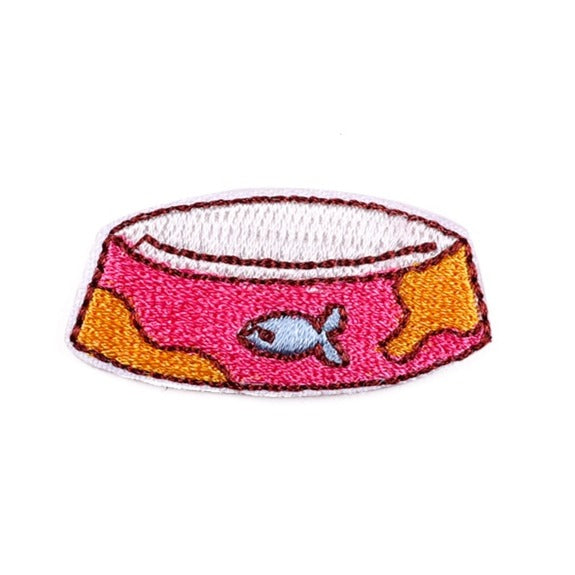 Cute 'Cat Fish Bowl' Embroidered Patch