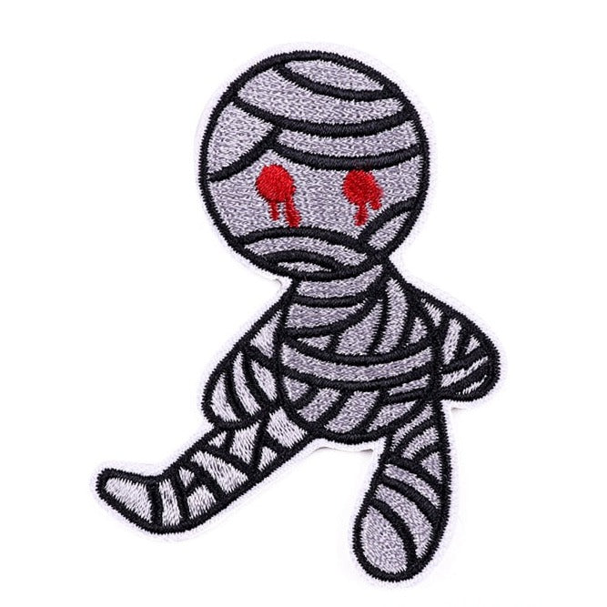 Halloween 'Mummy | Sitting' Embroidered Patch
