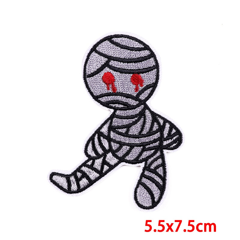 Halloween 'Mummy | Sitting' Embroidered Patch