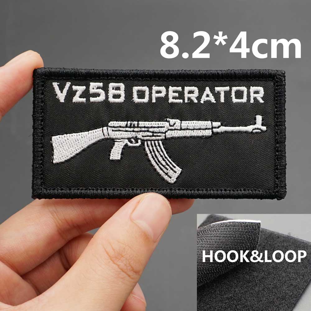 Military Tactical 'Vz58 Operator Rifle' Embroidered Velcro Patch