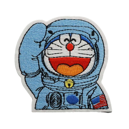 Doraemon 'Space Suit | Salute' Embroidered Velcro Patch