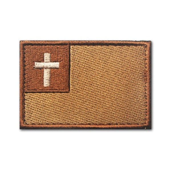 Christian Flag Embroidered Velcro Patch