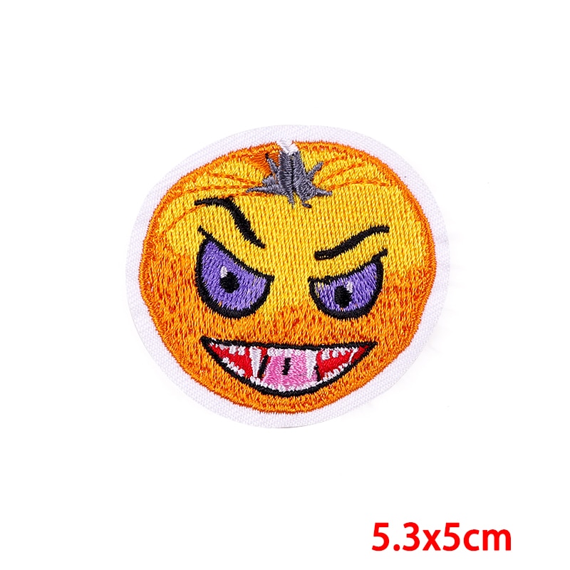 Halloween 'Pumpkin Vampire' Embroidered Patch