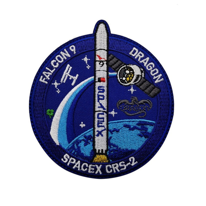 Falcon 9 Dragon 'SpaceX | CRS-2' Embroidered Velcro Patch