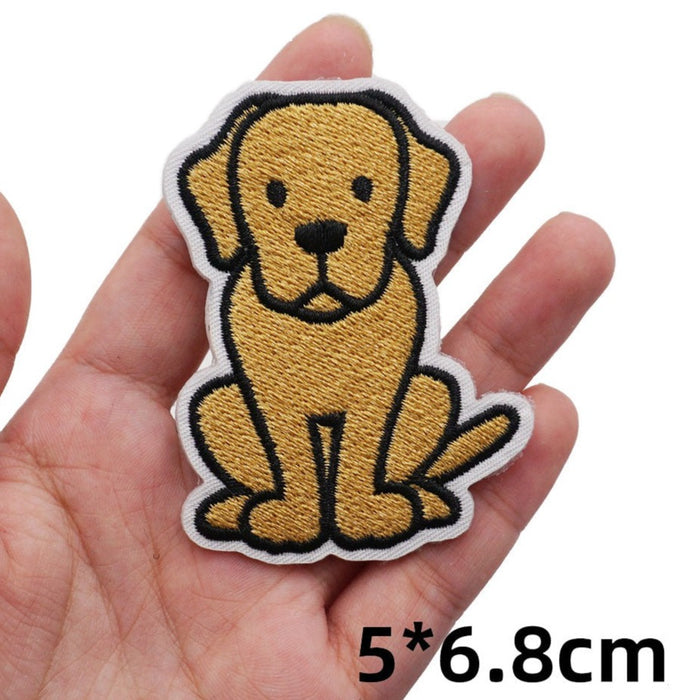 Golden Retriever Dog 'Waiting' Embroidered Patch