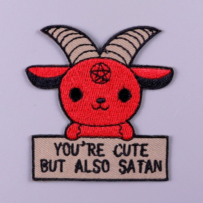 Baphomet 'You're Cute But Also Satan' Embroidered Patch