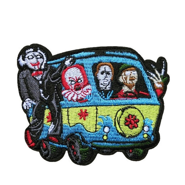 Classic Horror Killers on Mystery Machine Van '4.0' Embroidered Patch