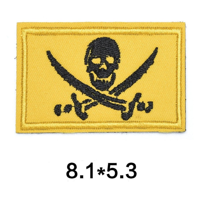 Pirate Skull '1.0' Embroidered Velcro Patch