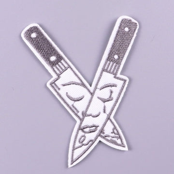 Cool 'Crying Knives' Embroidered Patch
