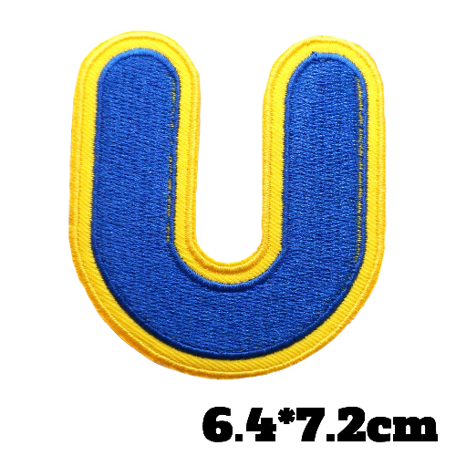 Big Letter U 'Yellow and Blue' Embroidered Patch