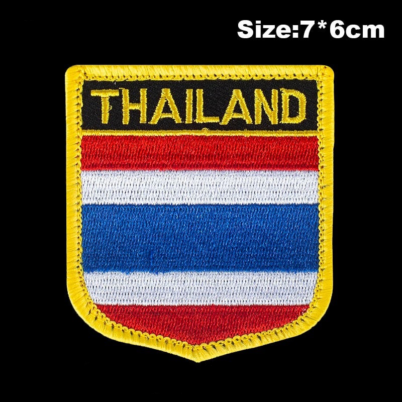 Thailand Flag '1.0' Embroidered Velcro Patch