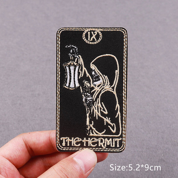 Skull 'The Hermit IX' Embroidered Patch