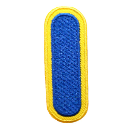 Small Letter L 'Yellow and Blue' Embroidered Patch