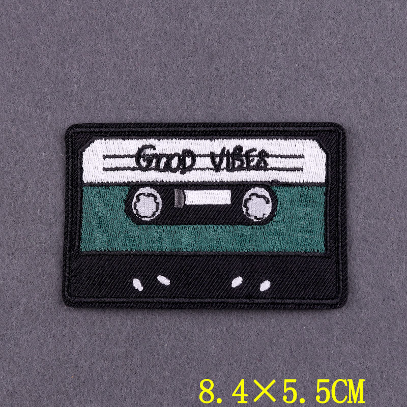Cassette Tape 'Good Vibes' Embroidered Patch