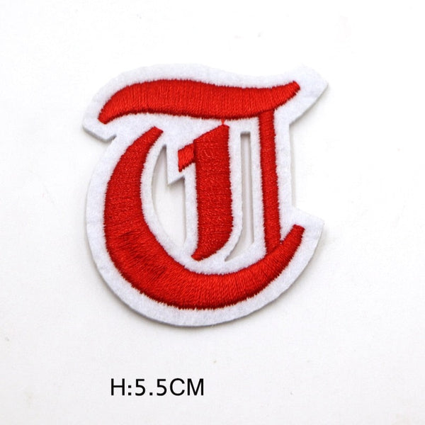 Gothic Font 'Letter T' Embroidered Patch