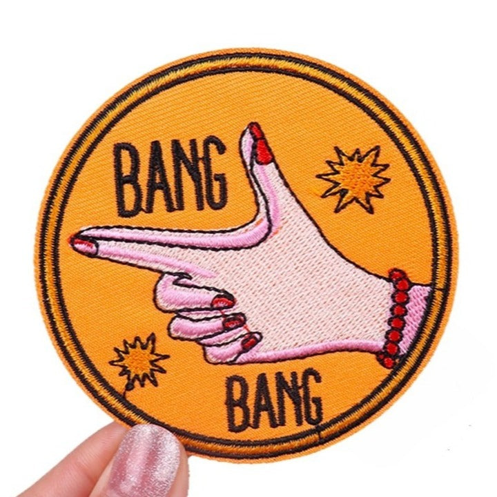 Bang Bang 'Gun Hand Sign' Embroidered Patch