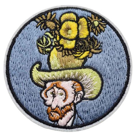 Van Gogh 'Sunflower Hat' Embroidered Patch