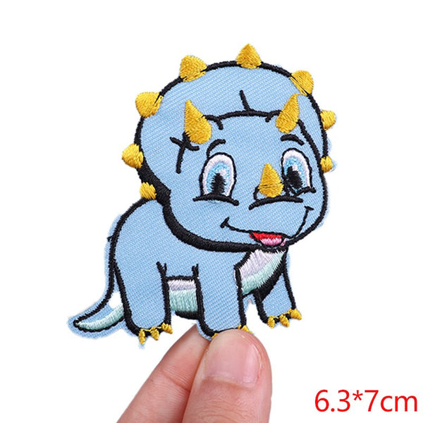 Cute 'Triceratops Dinosaur' Embroidered Patch