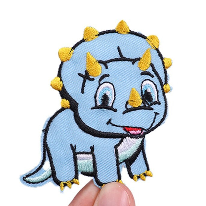 Cute 'Triceratops Dinosaur' Embroidered Patch