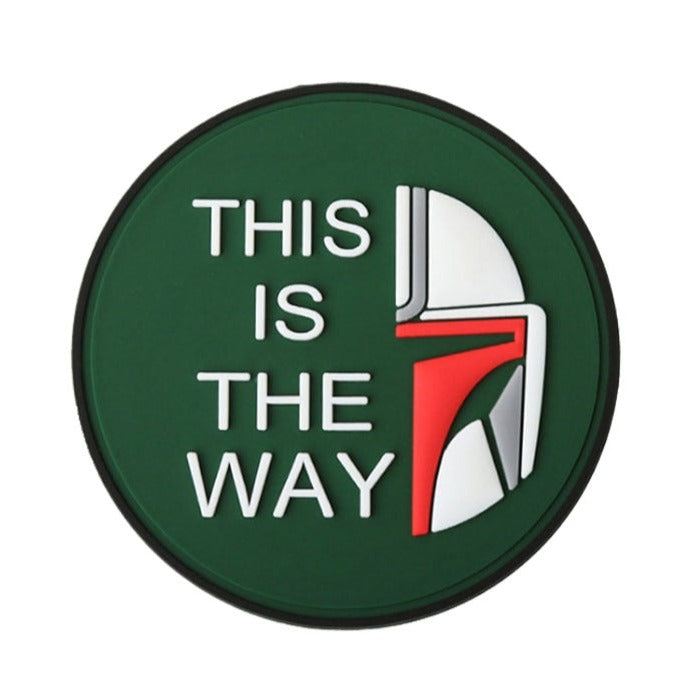 Star Wars 'This Is The Way | Half Mandalorian Helmet | 2.0' PVC Rubber Velcro Patch