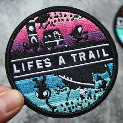 Travel 'Life's A Trail | Space' Embroidered Velcro Patch