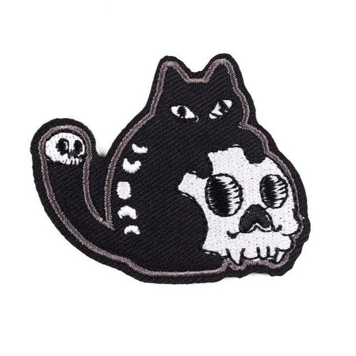 Black Cat 'Skull' Embroidered Patch