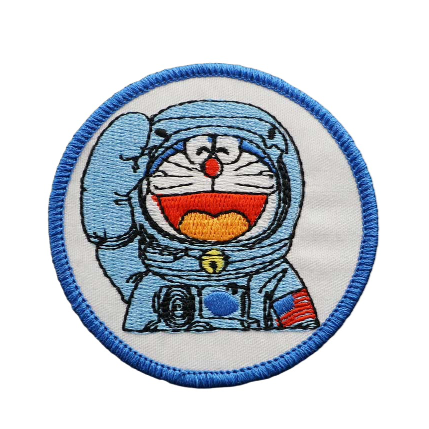 Doraemon 'Space Suit | Salute | Round' Embroidered Patch