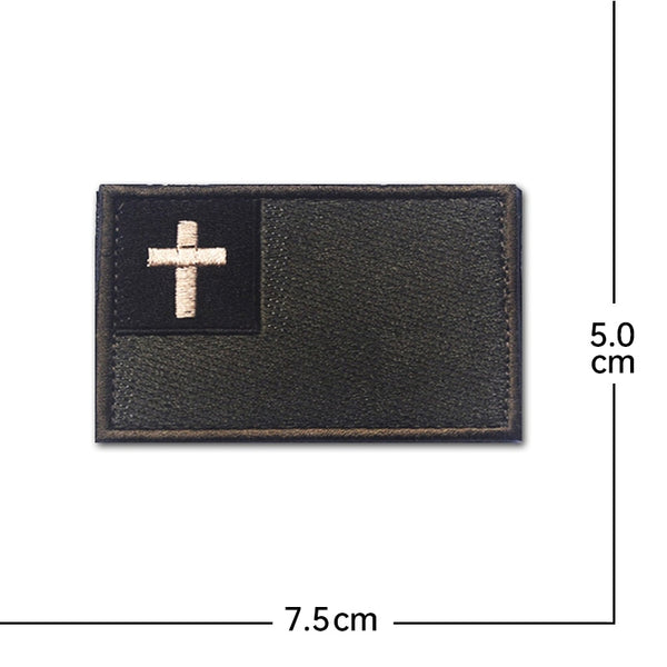 Christian Flag Embroidered Velcro Patch