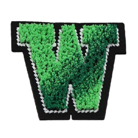 Tricolor 'Letter W' Embroidered Patch