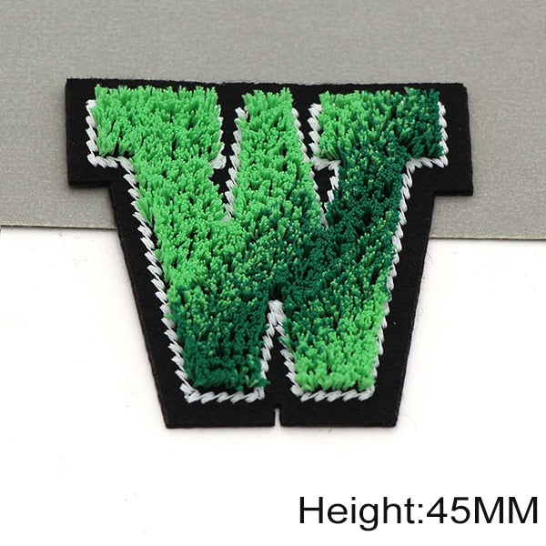 Tricolor 'Letter W' Embroidered Patch