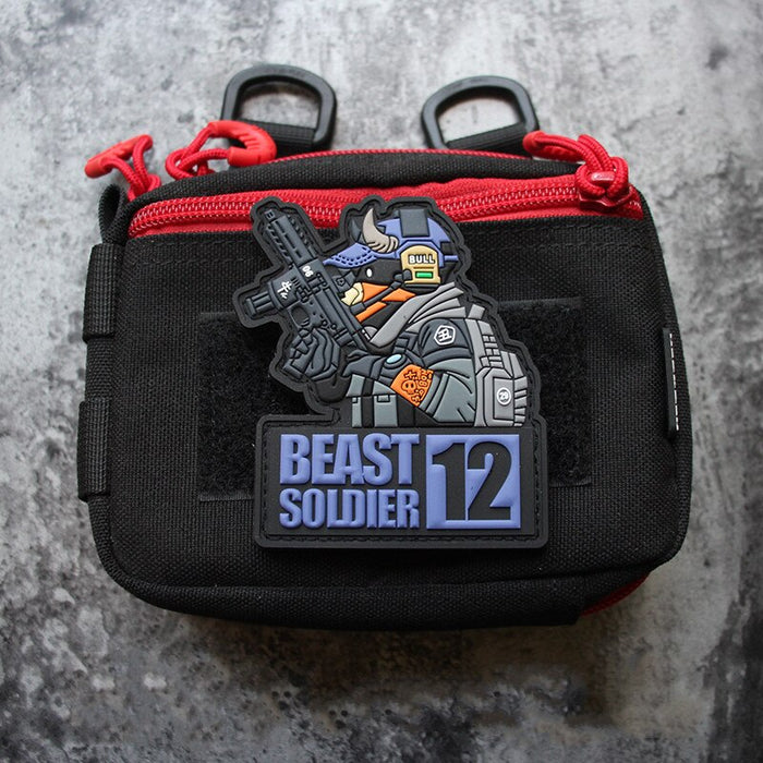 Beast Soldier 12 'Bull' PVC Rubber Velcro Patch
