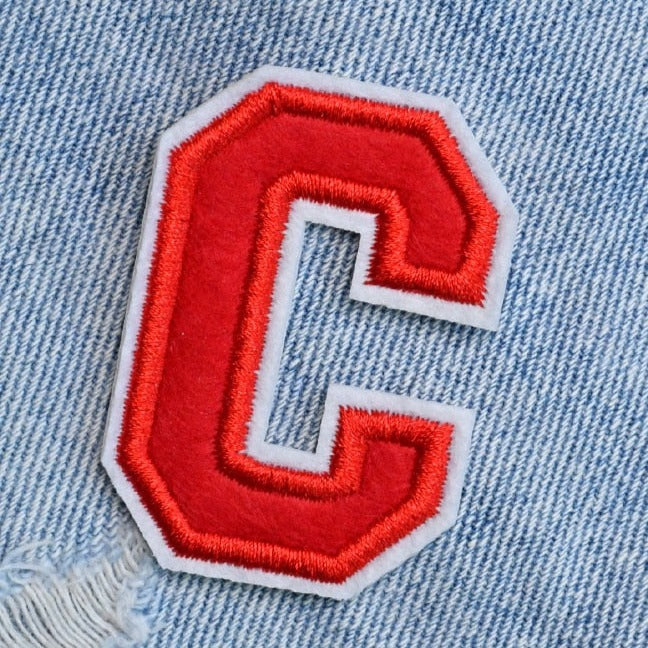Letter C 'Red' Embroidered Patch