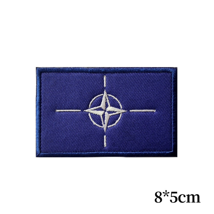 Nato Flag Embroidered Velcro Patch