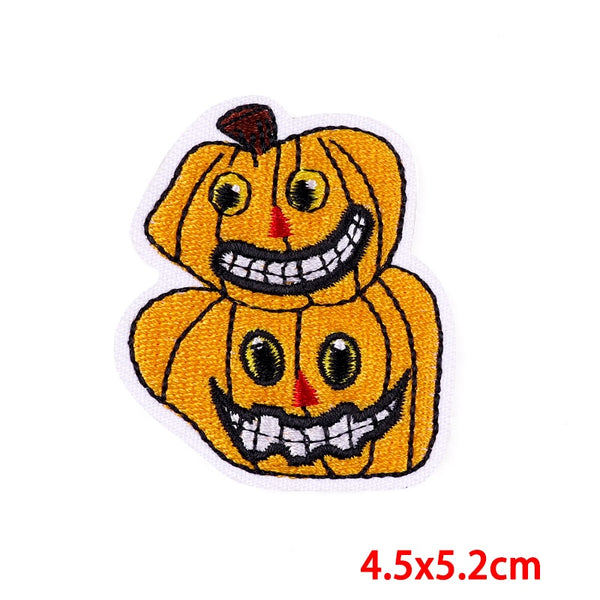 Halloween 'Pumpkin Duo' Embroidered Patch