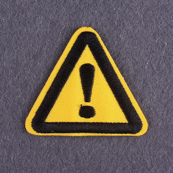 Warning Sign 'Generic Caution' Embroidered Patch