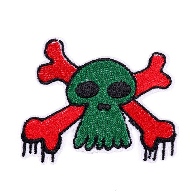 Halloween 'Skull Ghost | Crossbones' Embroidered Patch