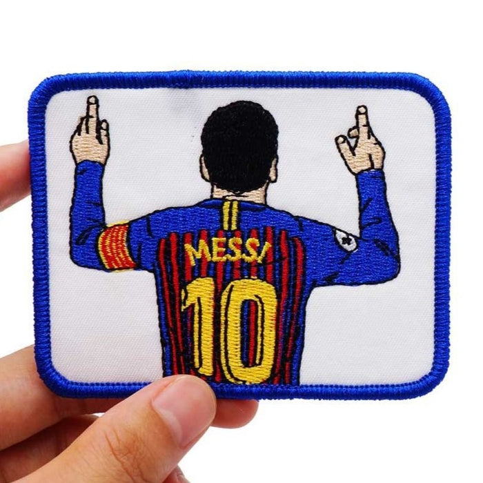 Football Player 'Messi | Square' Embroidered Velcro Patch