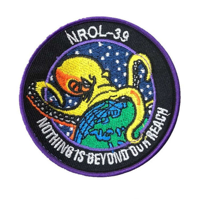 'Nothing Is Beyond Our Reach | NROL-39 Logo' Embroidered Patch