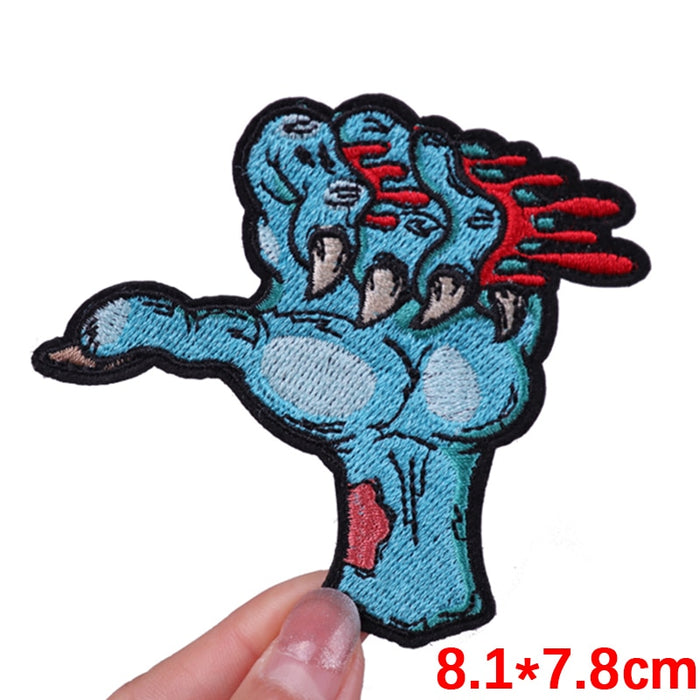 Horror 'Bloody Monster Hand' Embroidered Patch