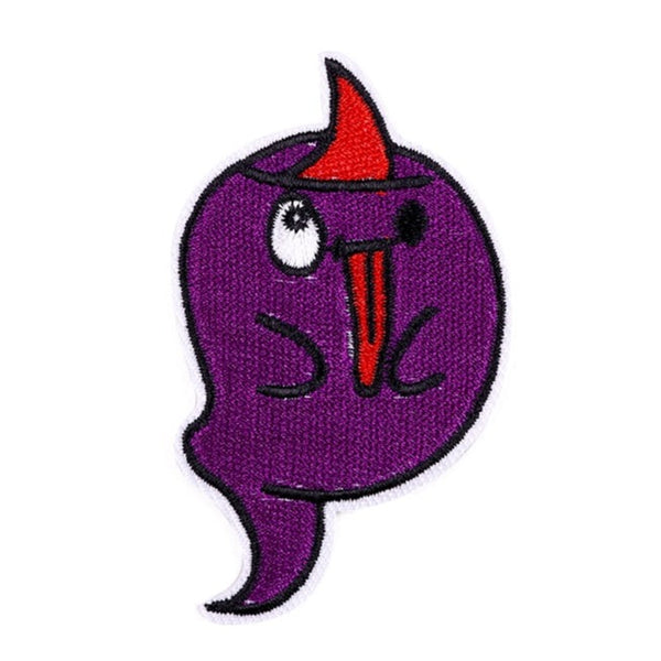 Halloween 'Purple Ghost | One Horn' Embroidered Patch