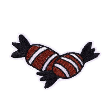 Cute 'Two Candy Bar | Stripes' Embroidered Patch