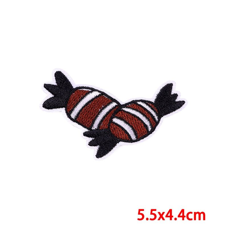 Cute 'Two Candy Bar | Stripes' Embroidered Patch