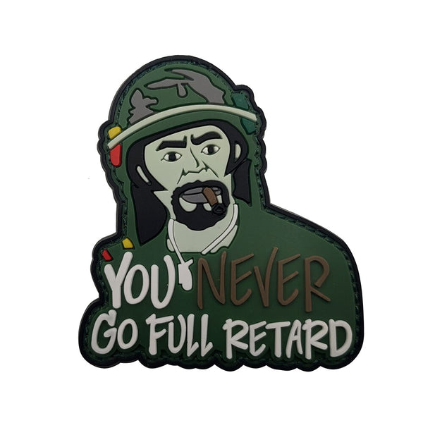 Tropic Thunder 'Kirk | You Never Go Full Retard' PVC Rubber Velcro Patch