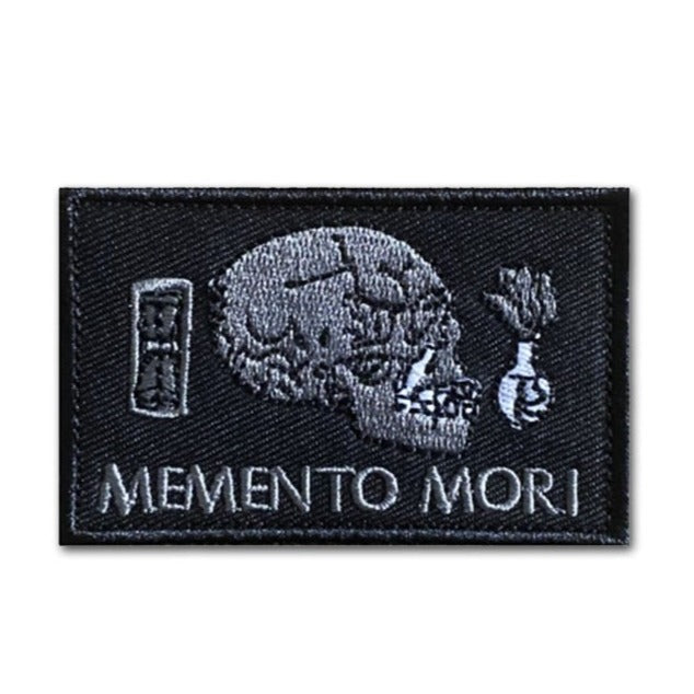 Skull 'Memento Mori' Embroidered Velcro Patch