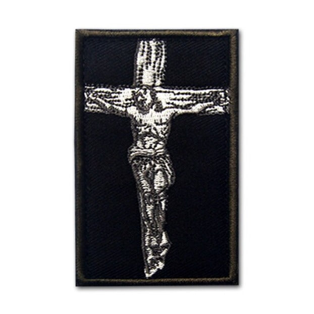Catholic 'Jesus On The Cross' Embroidered Velcro Patch