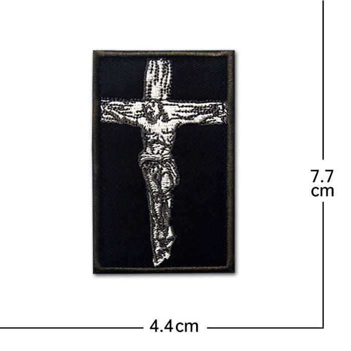 Catholic 'Jesus On The Cross' Embroidered Velcro Patch