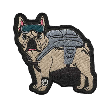 French Bulldog 'Tactical Dog | Guarding' Embroidered Velcro Patch