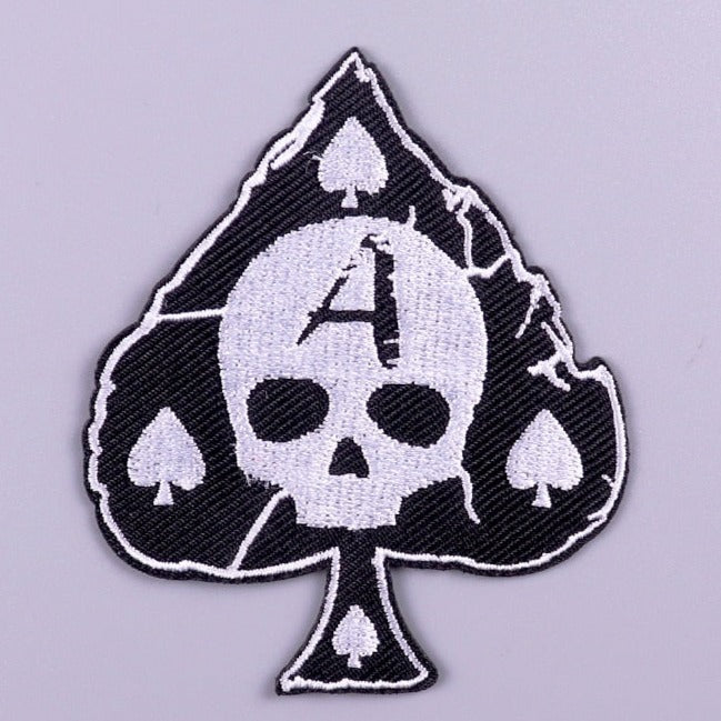 Skull 'Ace of Spades' Embroidered Patch